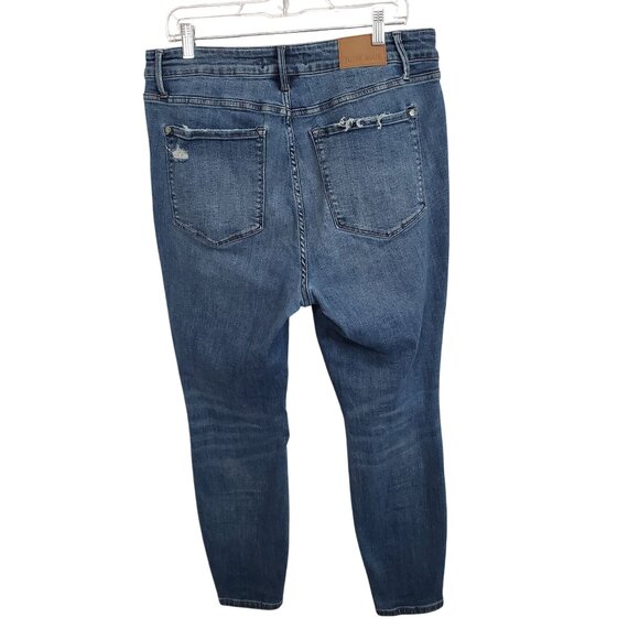 Judy Blue 16W Jeans Denim Distressed Tummy Control Skinny Fit Stretch Mid Wash - Picture 2 of 12